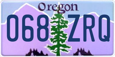 OR license plate 068ZRQ