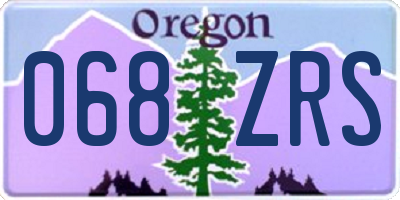 OR license plate 068ZRS