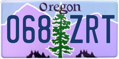 OR license plate 068ZRT