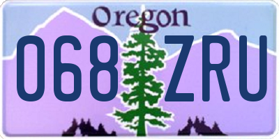 OR license plate 068ZRU