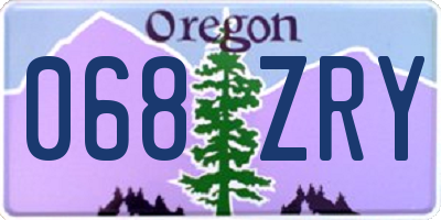 OR license plate 068ZRY