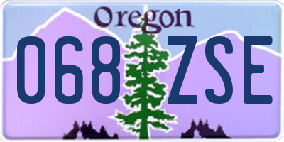 OR license plate 068ZSE