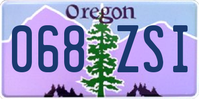 OR license plate 068ZSI