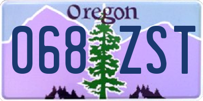 OR license plate 068ZST