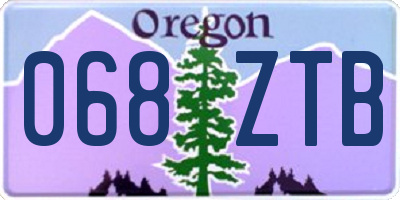 OR license plate 068ZTB