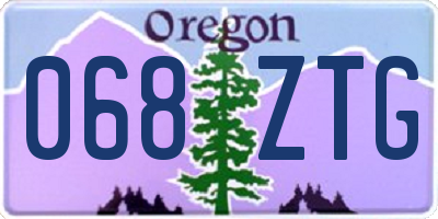 OR license plate 068ZTG