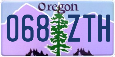OR license plate 068ZTH