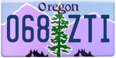 OR license plate 068ZTI