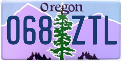 OR license plate 068ZTL
