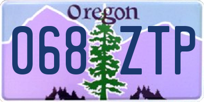 OR license plate 068ZTP