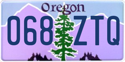 OR license plate 068ZTQ