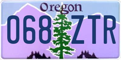 OR license plate 068ZTR