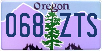 OR license plate 068ZTS