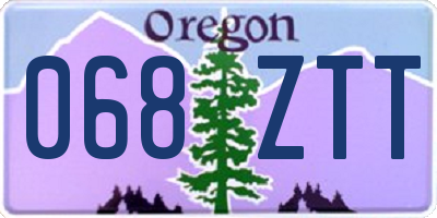 OR license plate 068ZTT