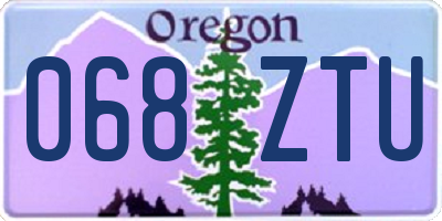 OR license plate 068ZTU