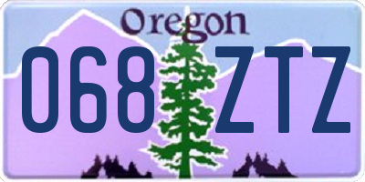 OR license plate 068ZTZ