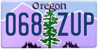 OR license plate 068ZUP