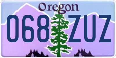 OR license plate 068ZUZ