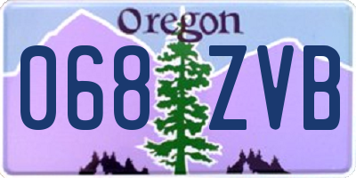 OR license plate 068ZVB