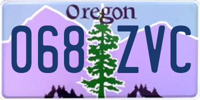 OR license plate 068ZVC