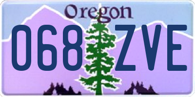 OR license plate 068ZVE