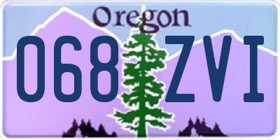 OR license plate 068ZVI
