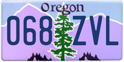 OR license plate 068ZVL