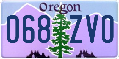 OR license plate 068ZVO