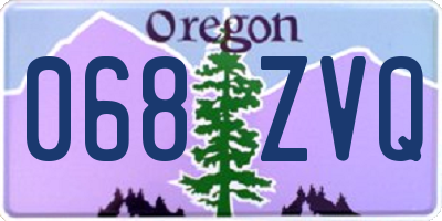 OR license plate 068ZVQ