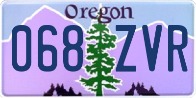 OR license plate 068ZVR