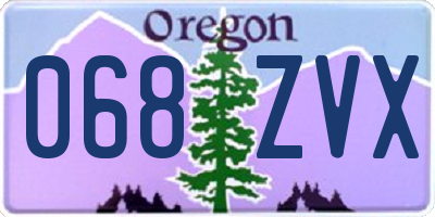 OR license plate 068ZVX
