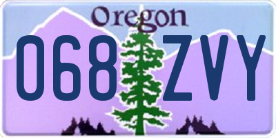 OR license plate 068ZVY