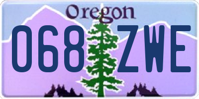 OR license plate 068ZWE