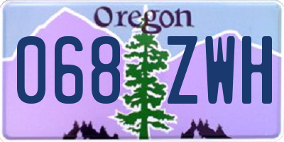 OR license plate 068ZWH