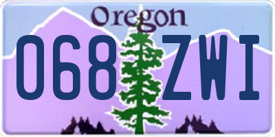 OR license plate 068ZWI