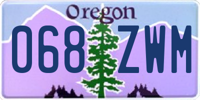 OR license plate 068ZWM