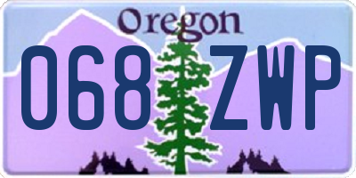 OR license plate 068ZWP