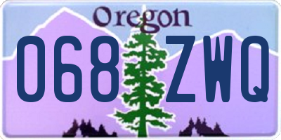 OR license plate 068ZWQ