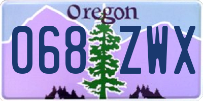 OR license plate 068ZWX