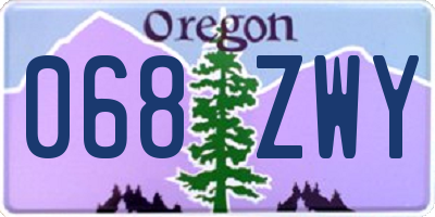OR license plate 068ZWY