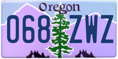 OR license plate 068ZWZ