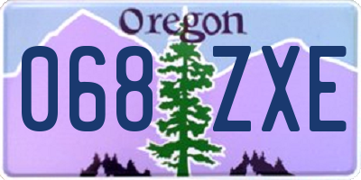 OR license plate 068ZXE