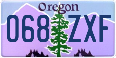 OR license plate 068ZXF