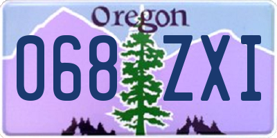 OR license plate 068ZXI