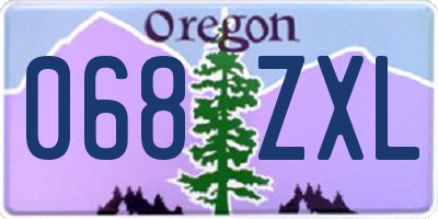 OR license plate 068ZXL