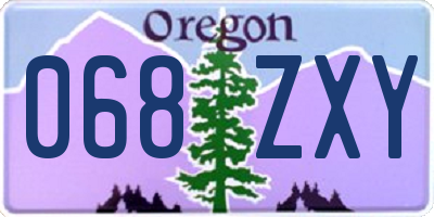OR license plate 068ZXY