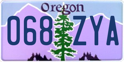 OR license plate 068ZYA