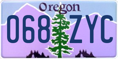 OR license plate 068ZYC
