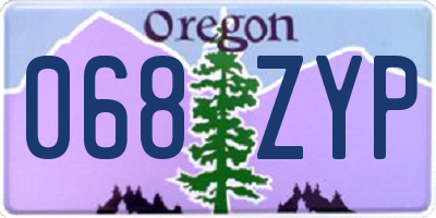 OR license plate 068ZYP