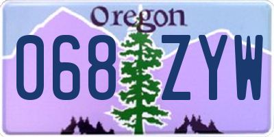 OR license plate 068ZYW